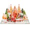 Paper Love 3D Christmas Pop Up Card - Festive Gingerbread Village & Train, Perfect for Holiday Greeting - 5" x 7" Cover